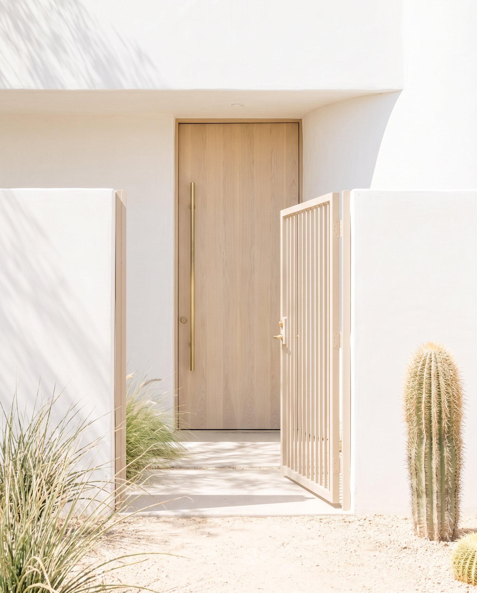Private modern home entrance